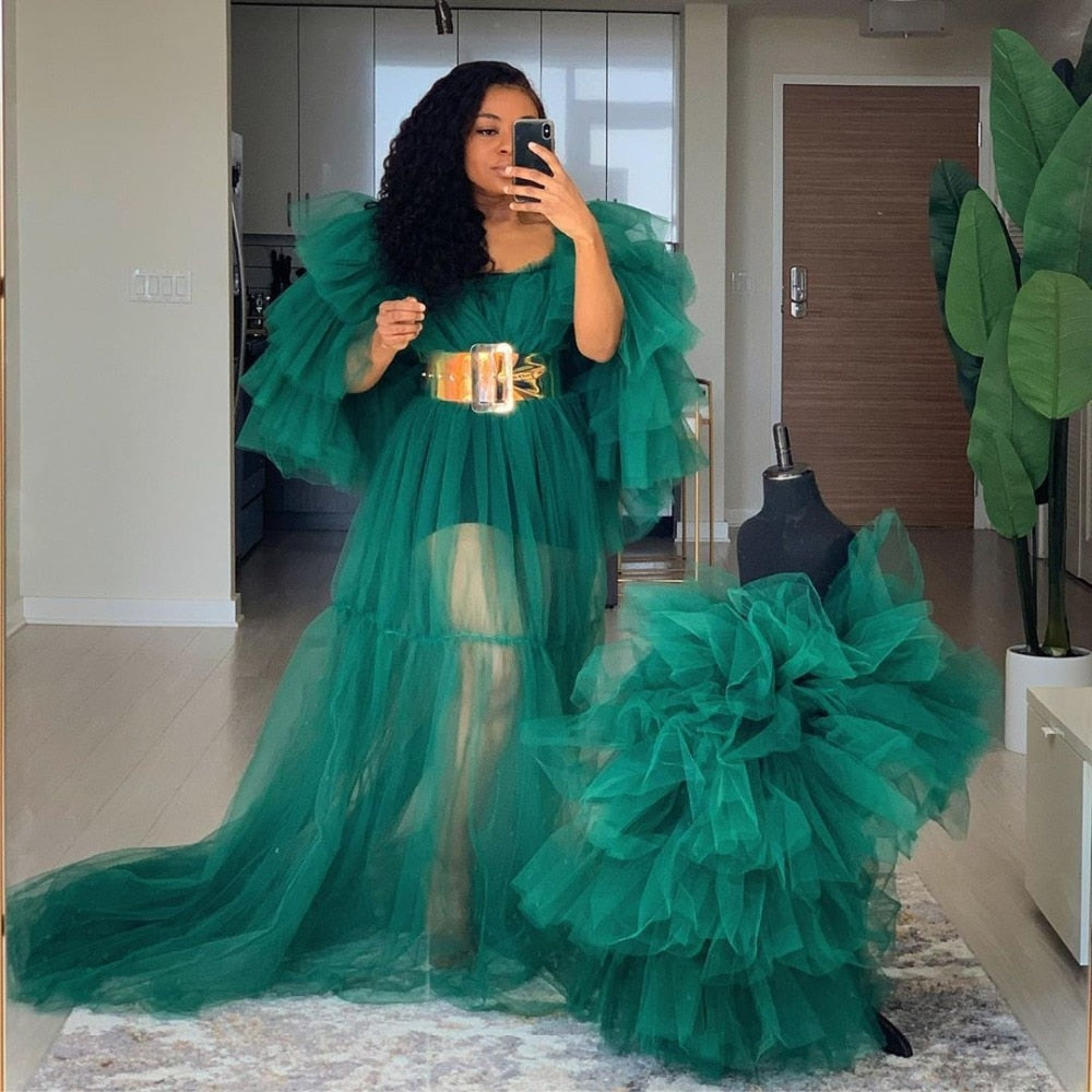 Emerald See-through Dark Green Tulle Mommy & Me Matching Dresses Set –  Rent Me Winnipeg