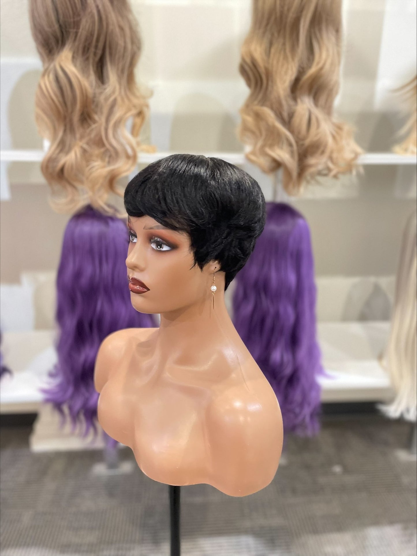 Divine - Straight Black Full Head Wig Human Remy Hair