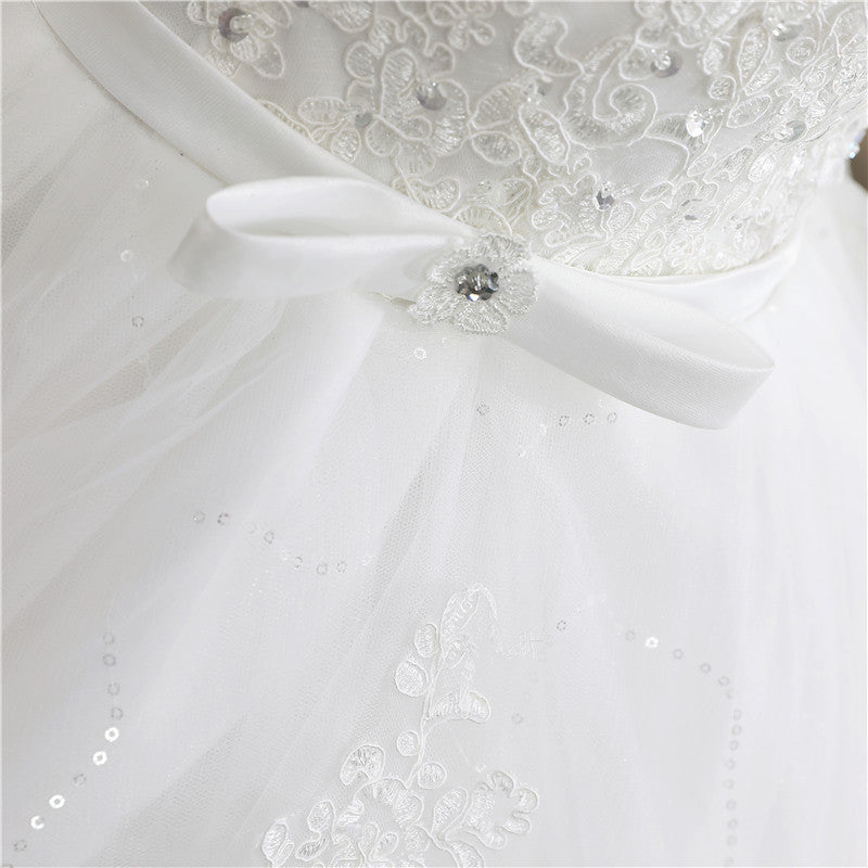 White Wedding Dress With Long Sleeves
