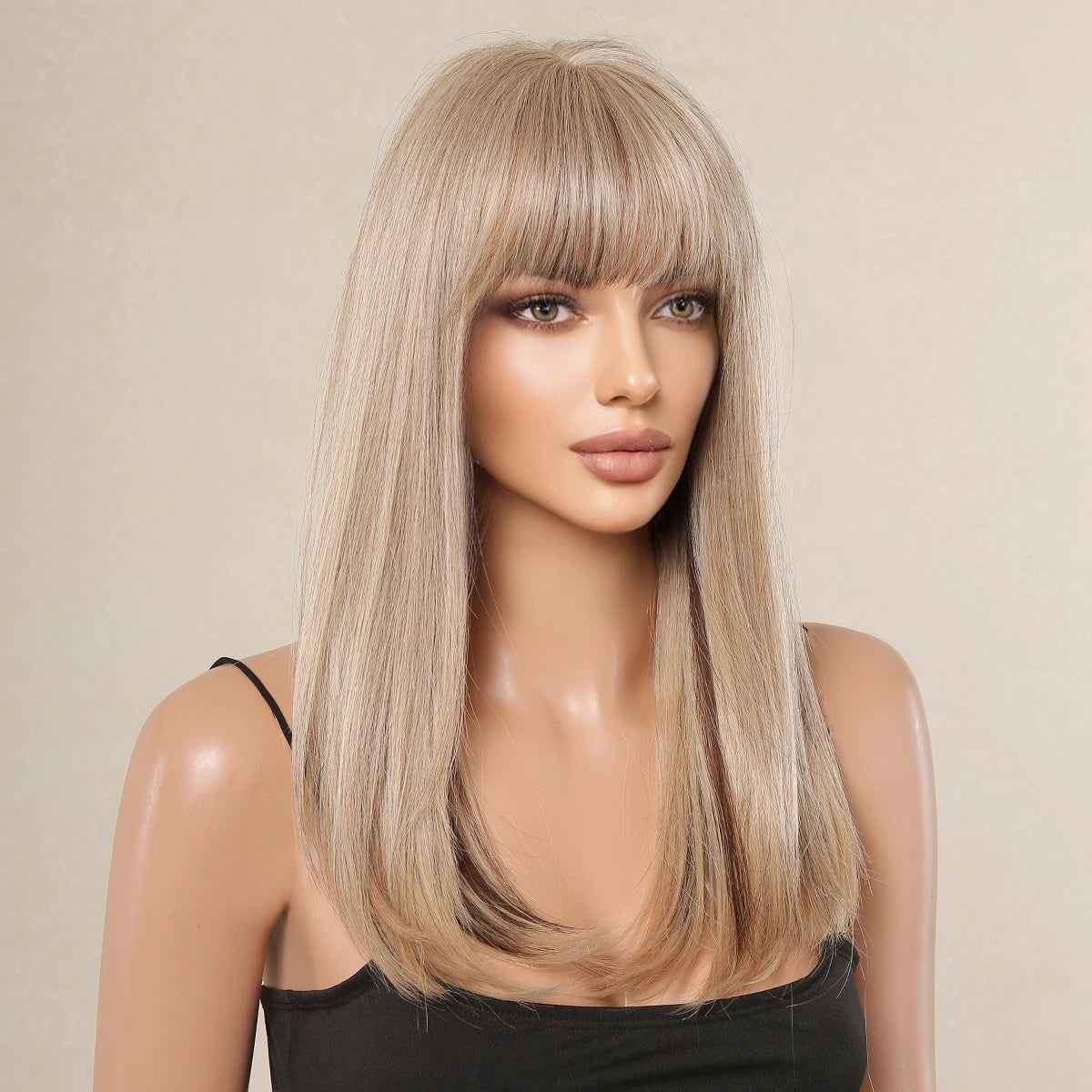 Savannah - Straight Mixed Blonde Full Head Wig With Bangs