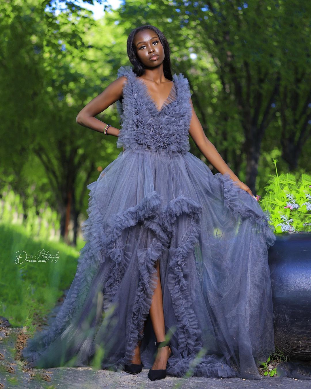READY TO SHIP Off-the-shoulder Sheer Tulle Maternity Dress, Sheer Ruffle  Tiered Maternity Gown, Sheer Maternity Gown for Photoshoots 