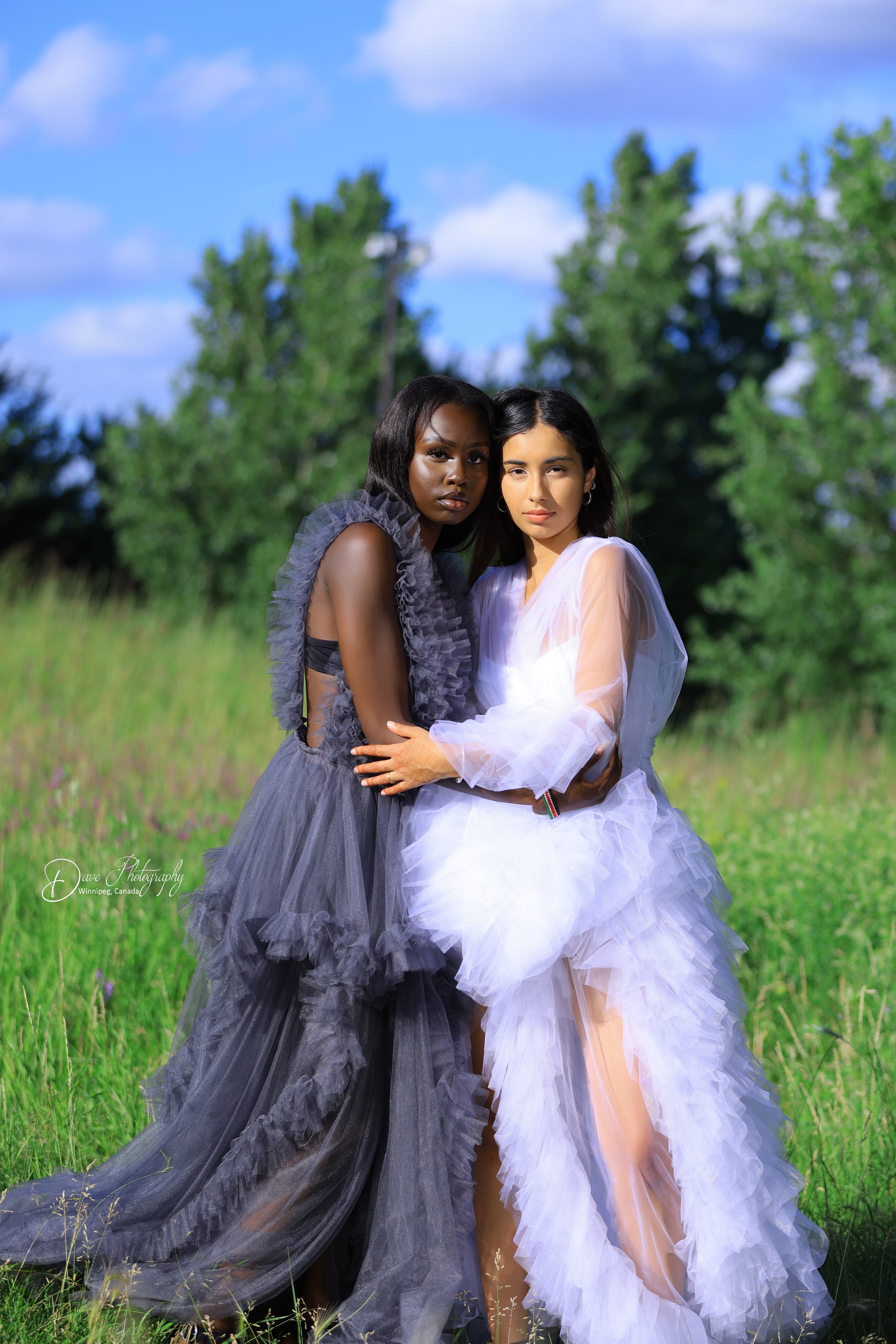 Odette” White Fluffy Tulle Maternity Robes Women Long Dress – Rent Me  Winnipeg